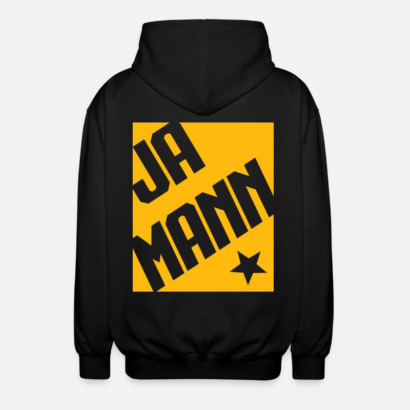 Ja Mann - Unisex Kapuzenjacke - Schwarz