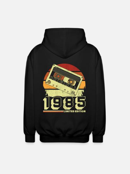 Original 1985 40th Anniversary Vintage Gift - Unisex Hooded Jacket - black