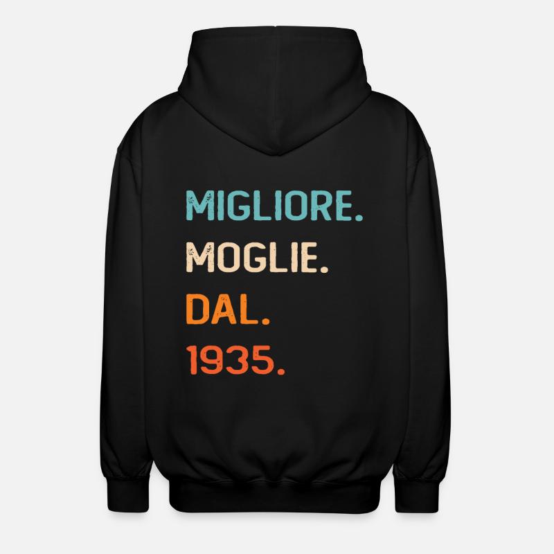 Meilleure épouse depuis 1935 - Veste à capuche unisexe - noir