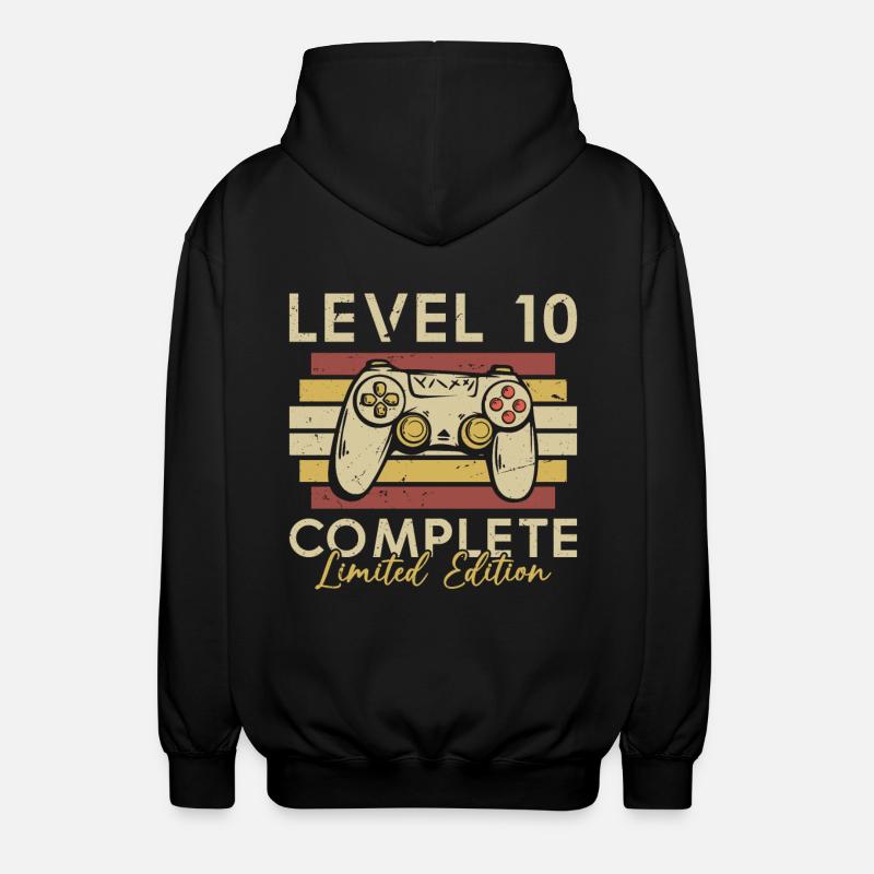 Level 10 Complete - Unisex Hooded Jacket - black