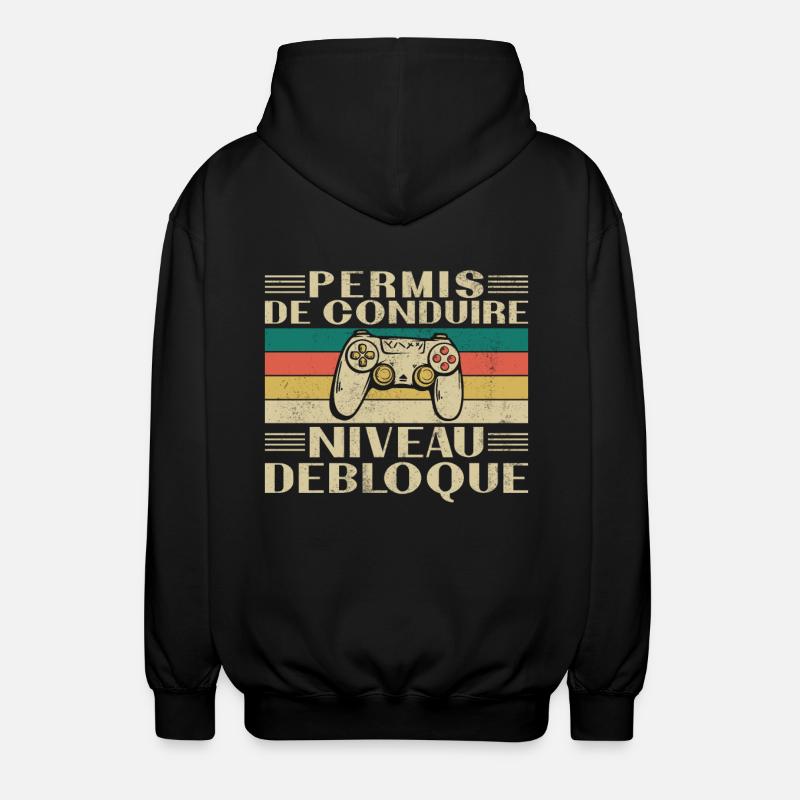 Führerscheinstufe freigeschaltet - Unisex Kapuzenjacke - Schwarz