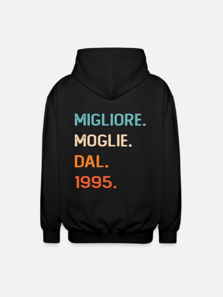 Wife since 1995 - Unisex Hooded Jacket - black