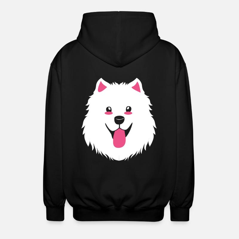Chien Samoyède Samoyède - Veste à capuche unisexe - noir