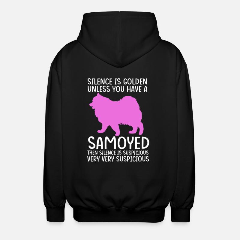 Samoyed Dog Samoyed - Unisex Hooded Jacket - black