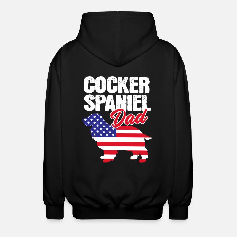 Père Cocker Spaniel - Veste à capuche unisexe - noir