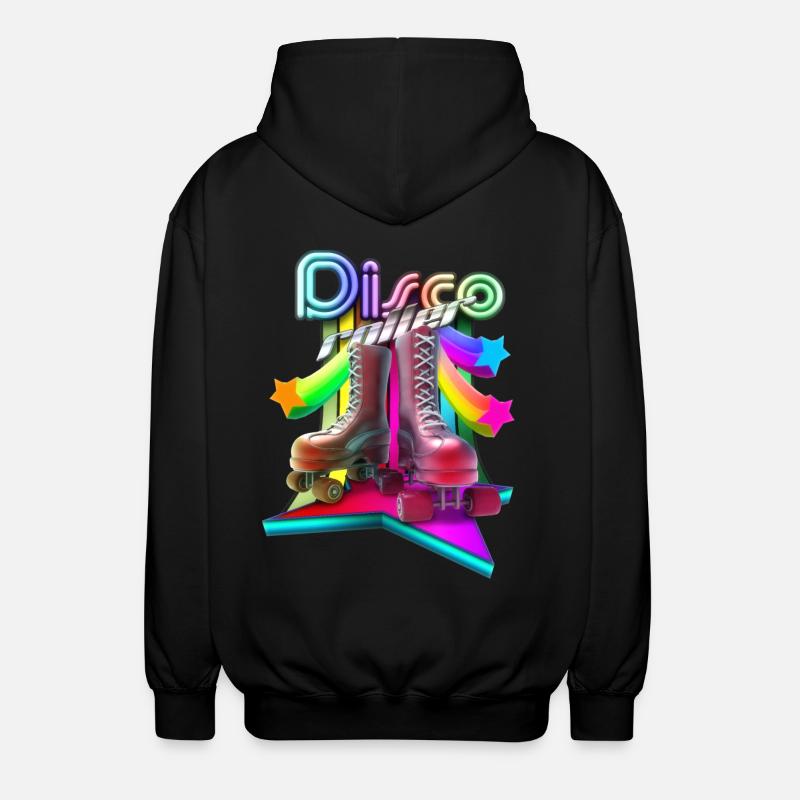 Disco Roller 3D - Unisex Hooded Jacket - black
