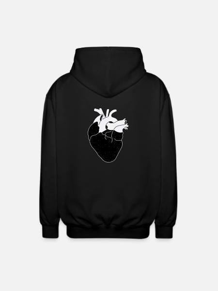 Galactic heart - Unisex Hooded Jacket - black