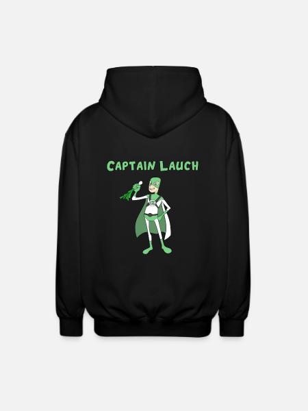 Captain Lauch - Unisex Kapuzenjacke - Schwarz