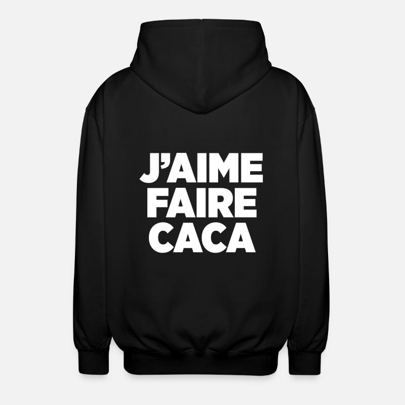 I like to defecate - Unisex Hooded Jacket - black