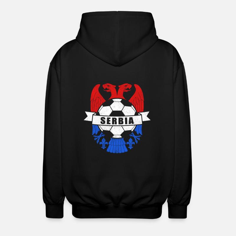 Serbien - Unisex Kapuzenjacke - Schwarz