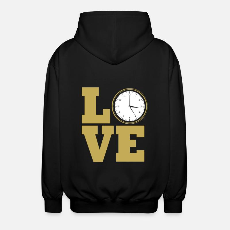 Clockwork Clock - Unisex Hooded Jacket - black