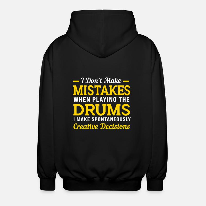 Schlagzeug Schlagzeuger Drumsticks - Unisex Kapuzenjacke - Schwarz