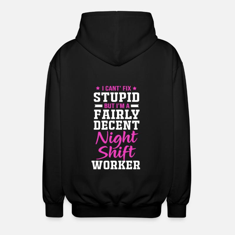 Night shift - Unisex Hooded Jacket - black