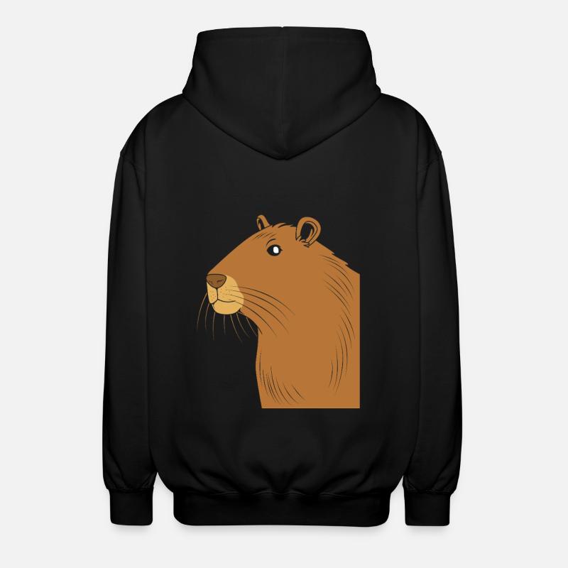 Capybara Capibara - Unisex Kapuzenjacke - Schwarz
