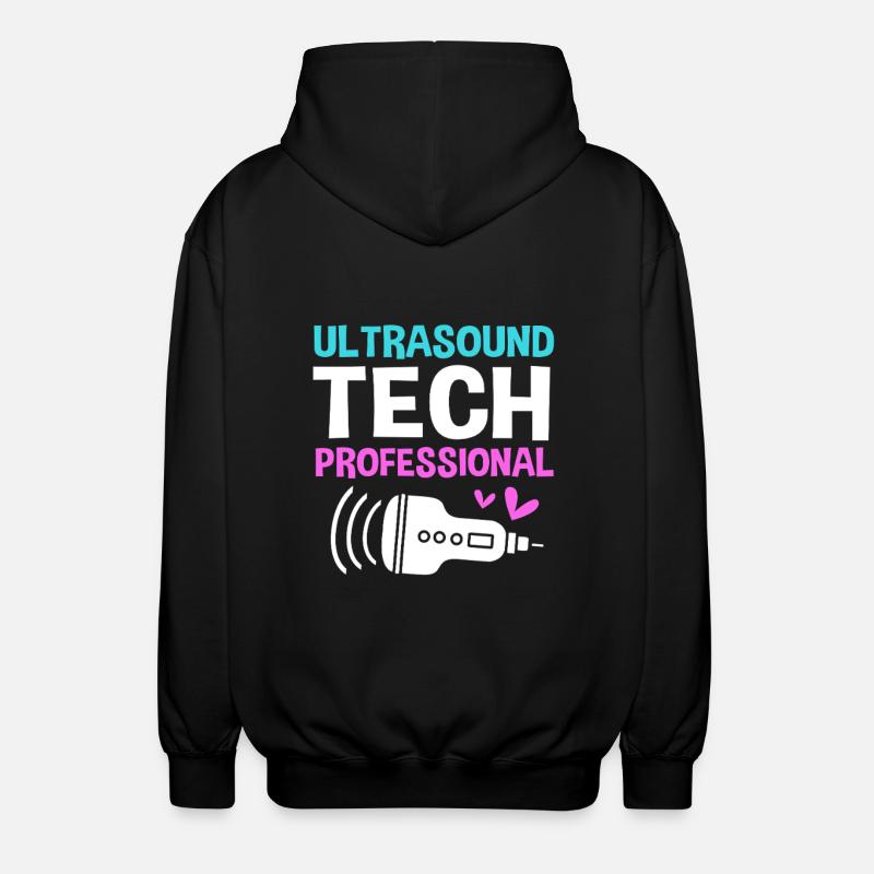 Ultraschalltechniker Ultraschall Techniker - Unisex Kapuzenjacke - Schwarz