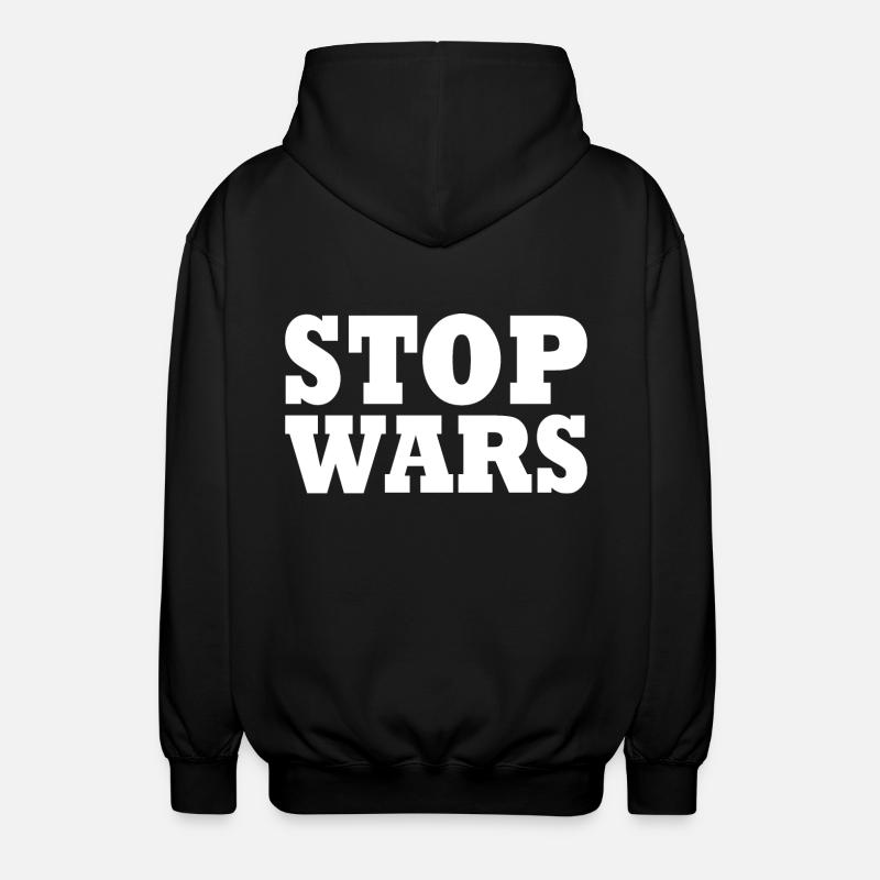 Stop wars - Unisex Kapuzenjacke - Schwarz