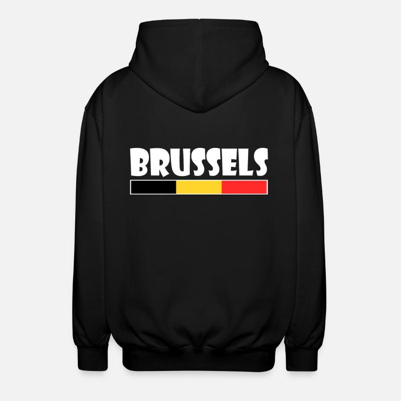 Brussel - Unisex Kapuzenjacke - Schwarz