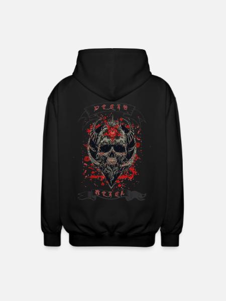 Death Metal Heavy Rock Music - Unisex Hooded Jacket - black