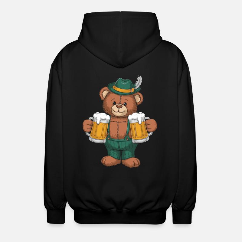 Bär Bière Bavière - Veste à capuche unisexe - noir