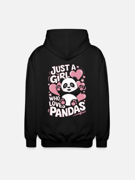 Panda Disant Fille - Veste à capuche unisexe - noir