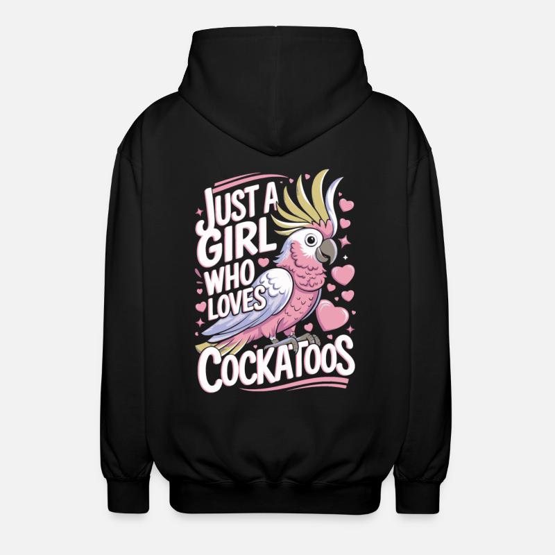 Kakadu lustiger Spruch - Unisex Kapuzenjacke - Schwarz