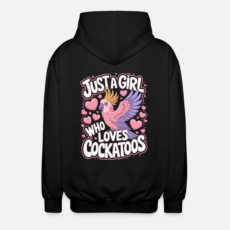 cacatoès perroquet fille disant - Veste à capuche unisexe - noir