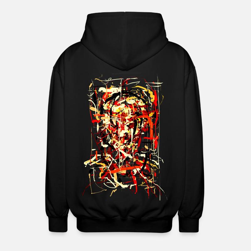 Flaming Devil - Unisex Hooded Jacket - black