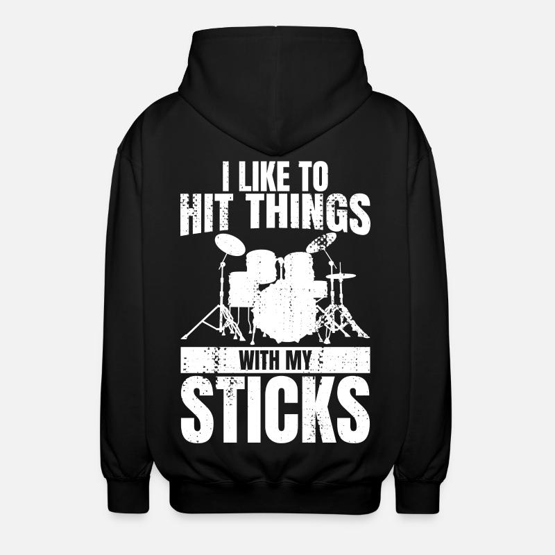 Blague drôle de batteur - Veste à capuche unisexe - noir