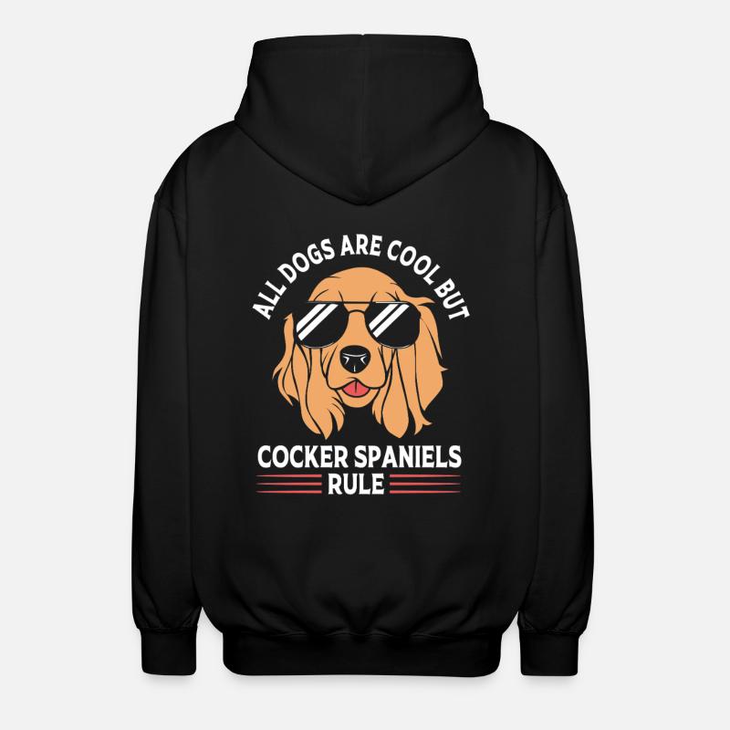 Cocker Spaniel Vater - Unisex Kapuzenjacke - Schwarz