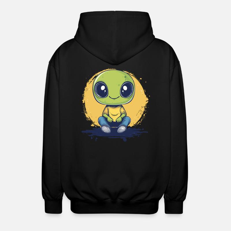 Mignon garçon extraterrestre - Veste à capuche unisexe - noir