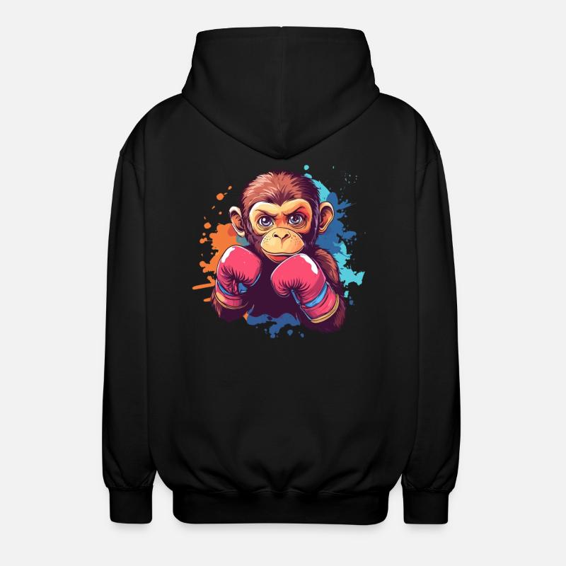 Singe de boxe - Veste à capuche unisexe - noir
