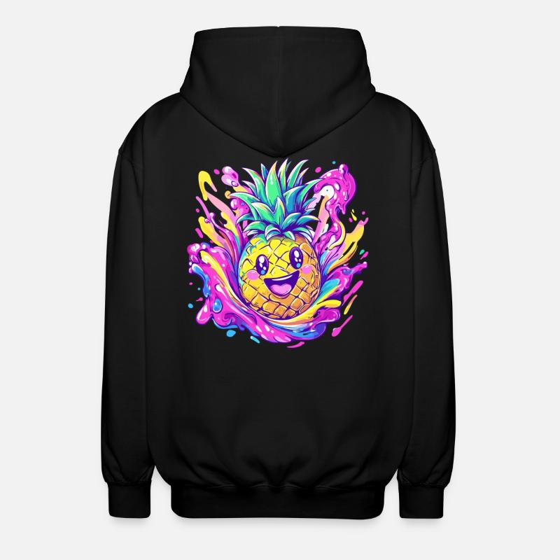 Explosion d’ananas heureuse - Veste à capuche unisexe - noir