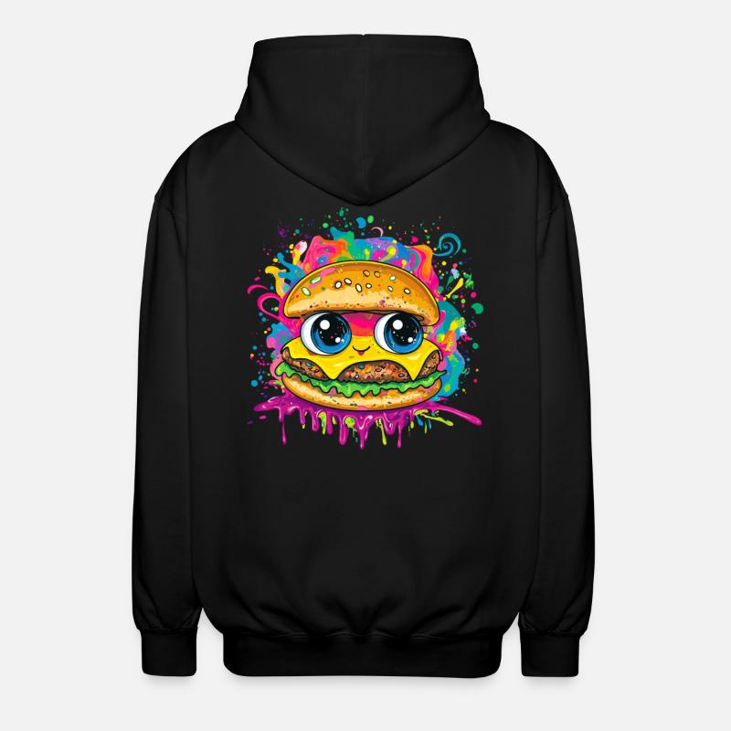 Burger Splash Smile - Unisex Kapuzenjacke - Schwarz