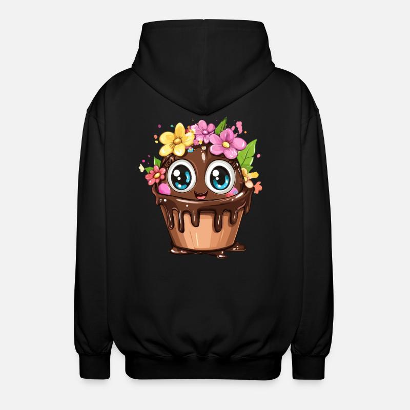 Cupcake aux fleurs - Veste à capuche unisexe - noir