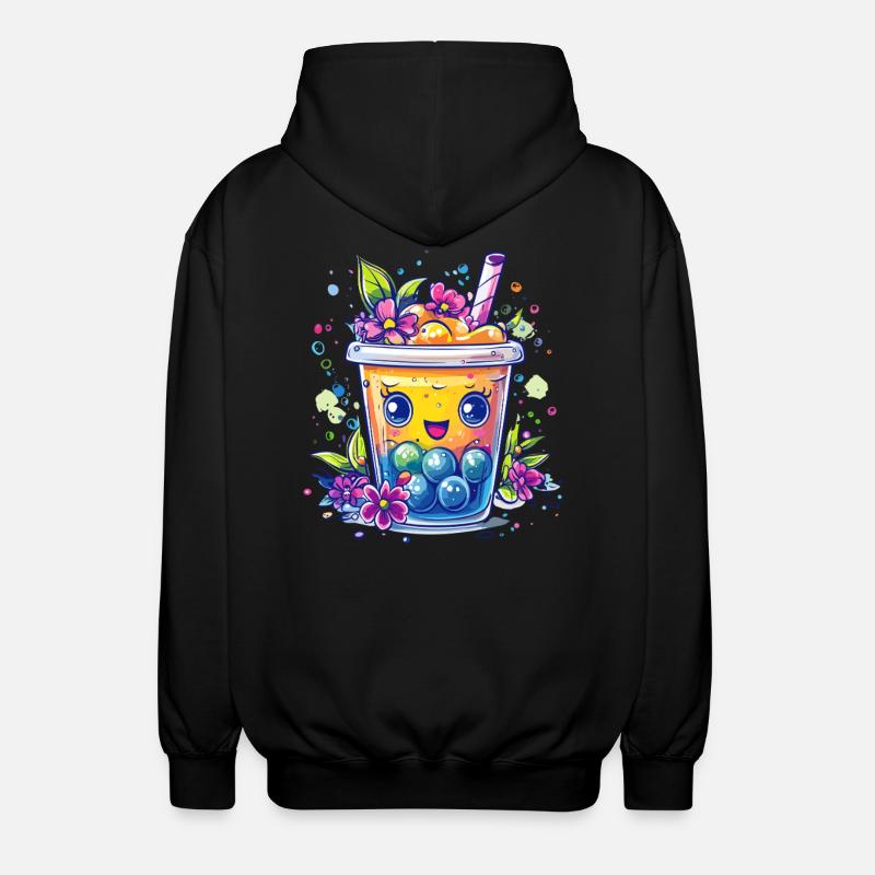 Fruchtiger Bubble Tea - Unisex Kapuzenjacke - Schwarz
