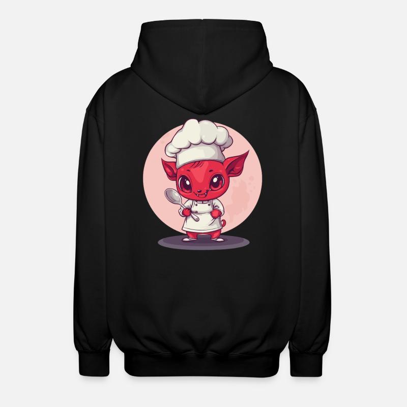 Devilish chef - Unisex Hooded Jacket - black