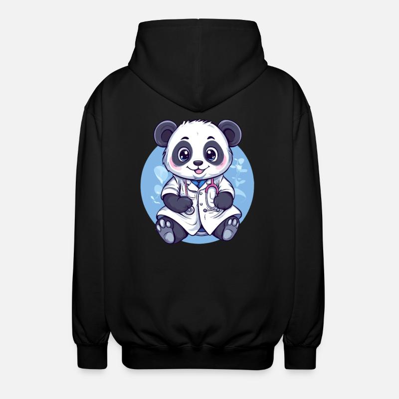 Docteur Panda - Veste à capuche unisexe - noir