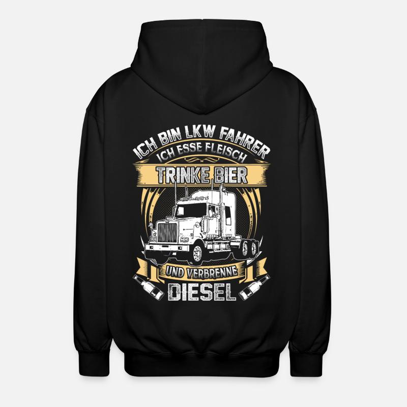 Ich bin LKW Fahrer - Unisex Kapuzenjacke - Schwarz