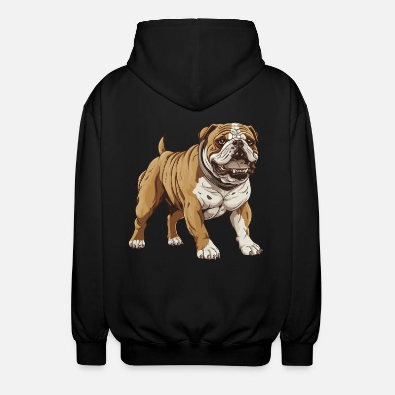Chien bouledogue - Veste à capuche unisexe - noir