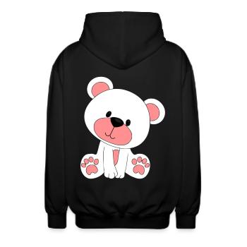 ours en peluche - Veste à capuche unisexe - noir - Dos - AI Model Male 185 light (185cm)