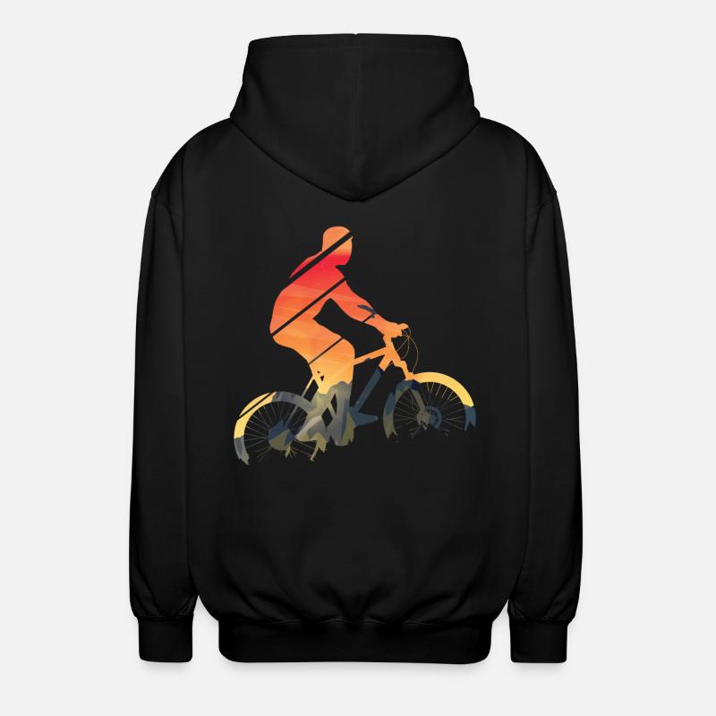 Fahrrad MTB - Unisex Kapuzenjacke - Schwarz