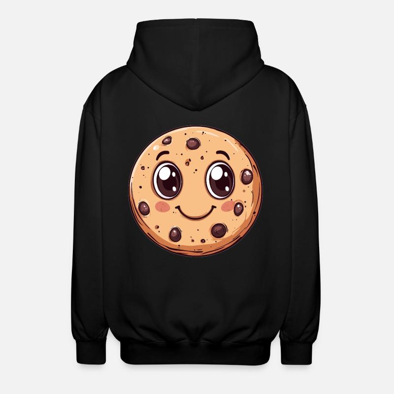 Keks mit Kulleraugen - Unisex Kapuzenjacke - Schwarz