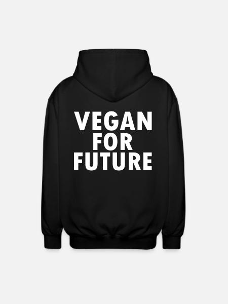 Vegan for future - Unisex Hooded Jacket - black