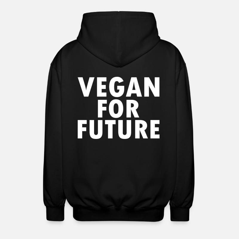 Vegan for future - Unisex Kapuzenjacke - Schwarz