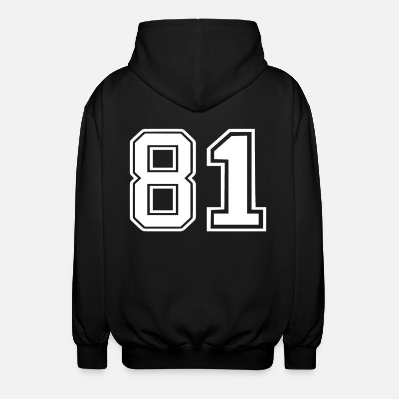 81 - Veste à capuche unisexe - noir