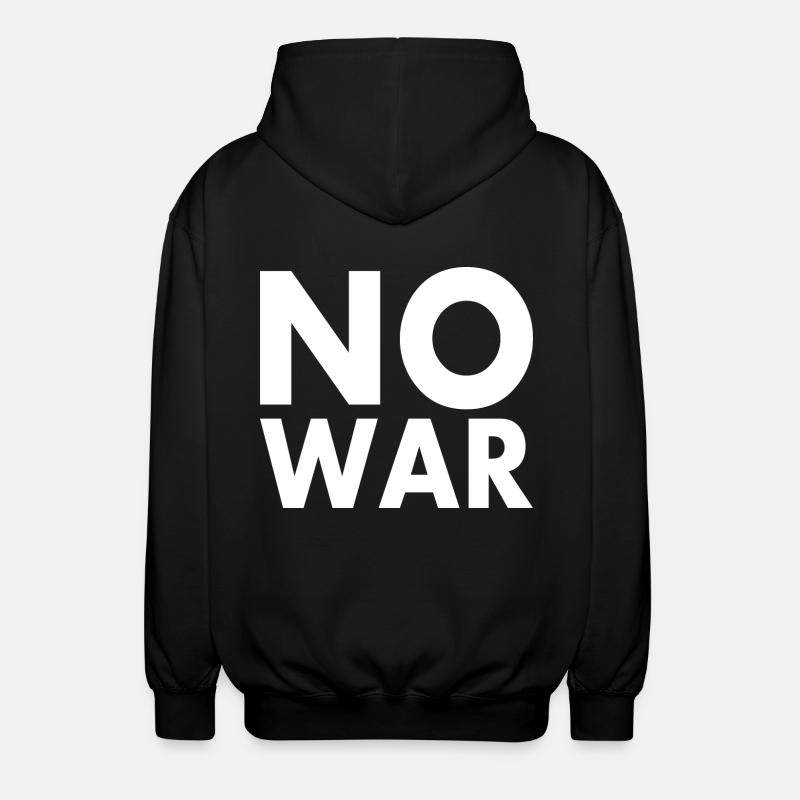 No war - Unisex Kapuzenjacke - Schwarz
