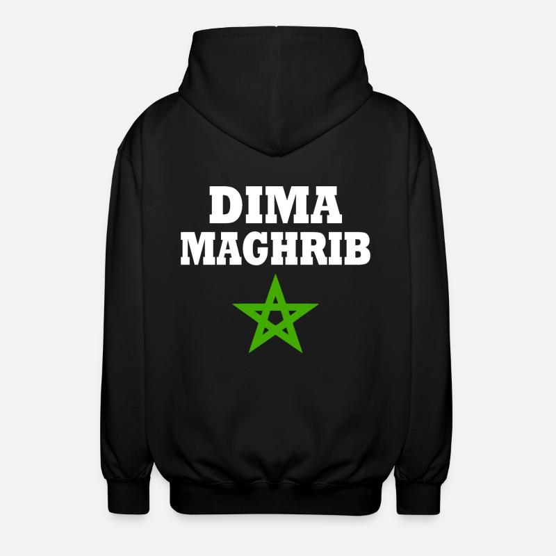 Dima maghrib - Unisex Hooded Jacket - black