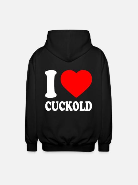 I love cuckold - Unisex Hooded Jacket - black