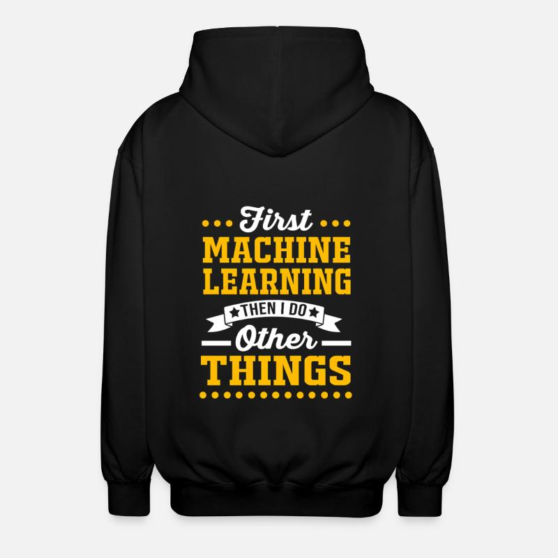 Programmer Coder GPT - Unisex Hooded Jacket - black