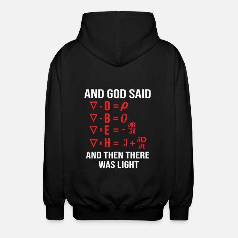 math mathematician - Unisex Hooded Jacket - black